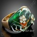 Кольцо Unique design 18K Real Gold Plated Flower SWA ELEMENTS Austrian Crystal Oil Painting Pattern Ring